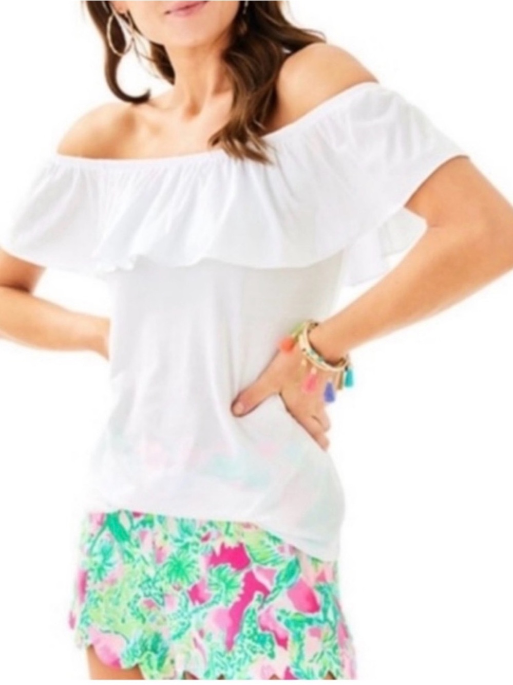 Lilly Pulitzer La Fortuna Top in White Size XS